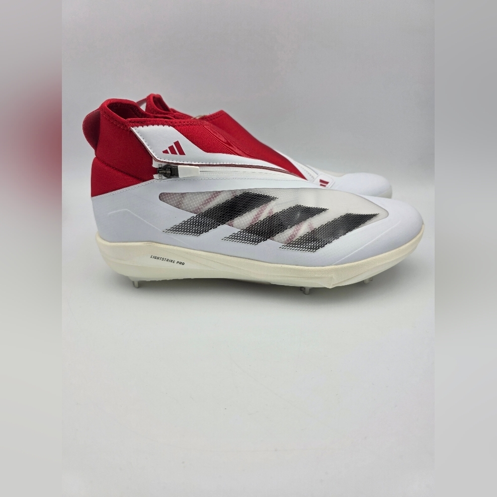 Adidas Baseball Cleats Men’s Sz 12 Red Adizero Impact+ BSB Zip Up Shoes IH2536